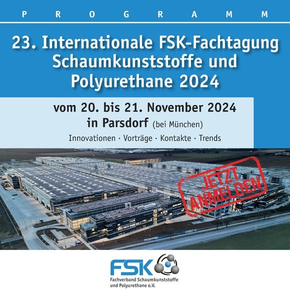 Vielversprechendes Programm jetzt online – Fachtagung Schaumkunststoffe und Polyurethane vom 19. bis 21. November 2024